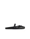 Marni Little Bow Nappa Leather Flat Mules In Black