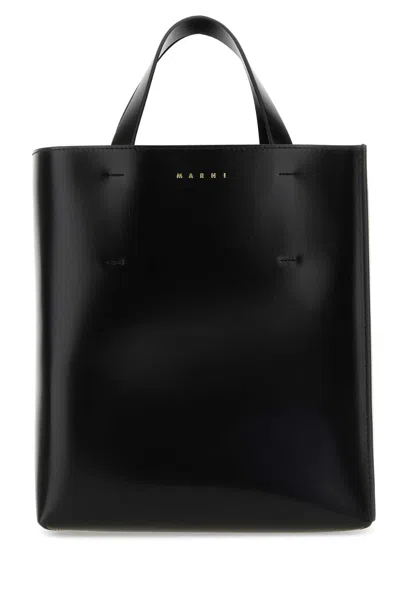 Marni Black Leather Small Museo Handbag