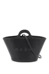 Marni Black Leather Small Tropicalia Bag In Black
