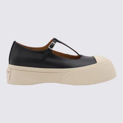MARNI BLACK LEATHER SNEAKERS