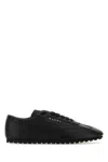Marni Leather Low-top Sneakers And Contrasting Sole In Black