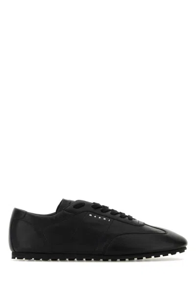 MARNI BLACK LEATHER SNEAKERS