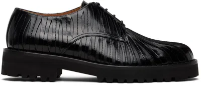 Marni Black Leather Strip Derbys