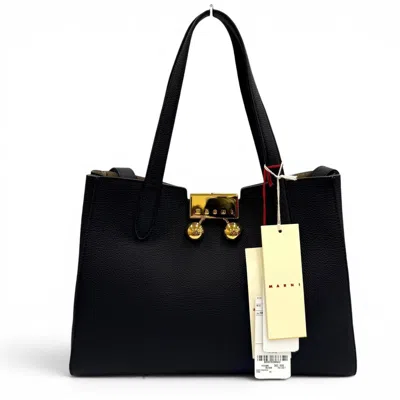 Pre-owned Marni Black Leather Tote Bag ()