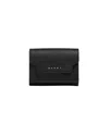 Marni Logo Printed Tri-fold Wallet In Black