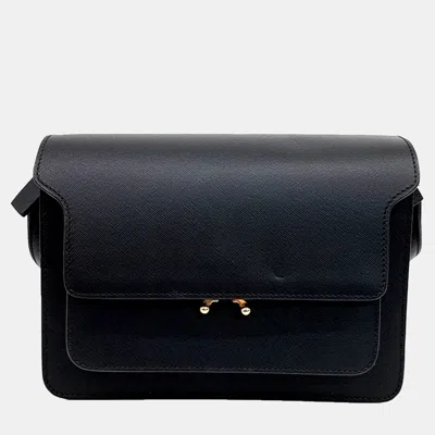 Pre-owned Marni Black Leather Trunk Bag