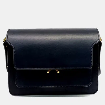 Pre-owned Marni Black Leather Trunk Bag