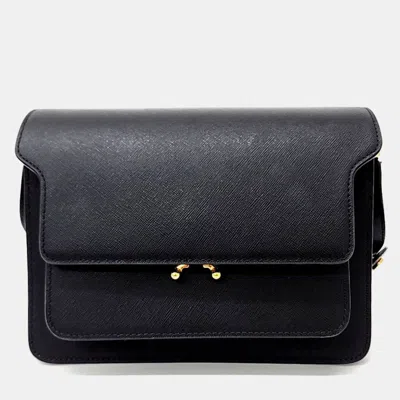 Pre-owned Marni Black Leather Trunk Bag