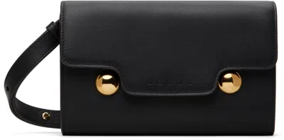 Marni Black Leather Trunkaroo Bag In 00n99 Black