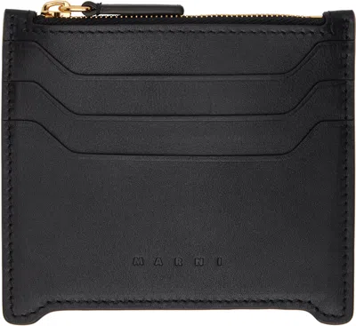 Marni Black Leather Trunkaroo Card Holder