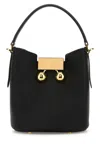 Marni Womens 00n99 Trunkeroo Bucket Leather Shoulder Bag In Black