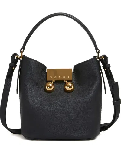 Marni Black Leather Trunkaroo Handbag