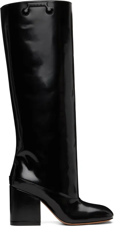 Marni Black Leather Trunkaroo Knee-high Tall Boots