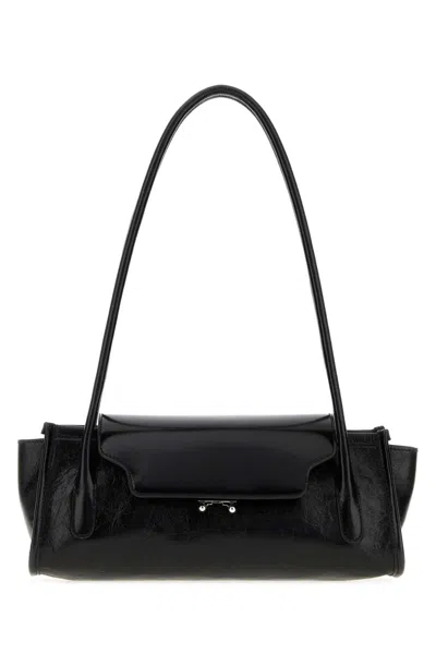 Marni Black Leather Trunkette Mini Shoulder Handbag
