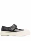 Marni Pablo Mary Jane Nappa Leather Sneakers In Black