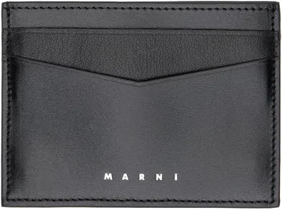 Marni Black Logo Card Holder In 00n99 Black