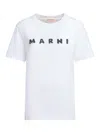 Marni Classic Short-sleeve T-shirt With Scribbled Logo In White