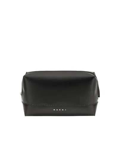 MARNI BLACK LOGO SMALL CROSSBODY BAG