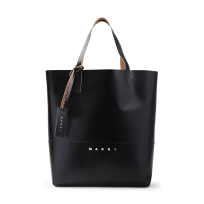 Marni Men Black Logo Tote, Onesize Luxury Totes For Men Darveys
