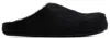 Marni Black Long Hair Calfskin Fussbett Sabot Loafers In 00n99 Black