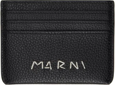 Marni Black '' Mending Card Holder In 00n99 Black