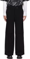 Marni Black  Mending Trousers In 00n99 Black