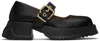 Marni Black Mary Jane Platform Loafers In 00n99 Black