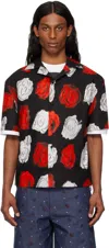 Marni Black Mercury Print Poplin Bowling Shirt