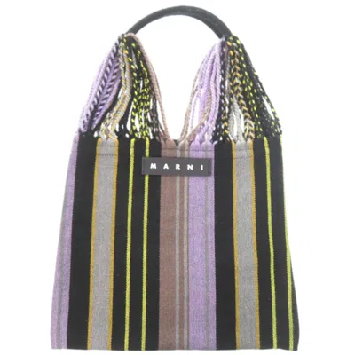 Pre-owned Marni Black Multi-color Polyester Tote Bag () In Black, Multi-color
