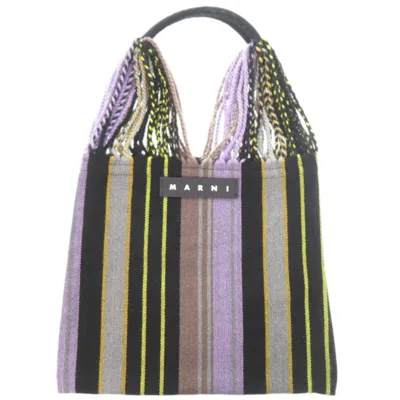 Pre-owned Marni Black Multi-color Polyester Tote Bag () In Black, Multi-color
