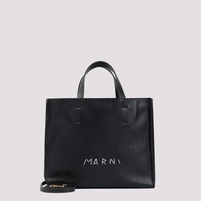 Marni Black Museo Soft Leather Tote