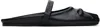 Marni Little Bow Nappa Leather Flat Mules In 00n99 Black
