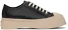 Marni Black Nappa Leather Pablo Lace-up Sneakers In 00n99 Black