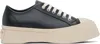 Marni Pablo Leather Sneakers In Seven Women In 00n99 Black