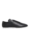 Marni Leather Low-top Sneakers And Contrasting Sole In Black