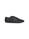 Marni Leather Low-top Sneakers And Contrasting Sole In Black