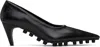 Marni Black Nappa Spike Heels In 00n99 Black