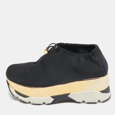 Pre-owned Marni Black Nylon Platform Bungee Sneakers Size 39