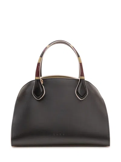 Marni Black Overlap Small Satchel