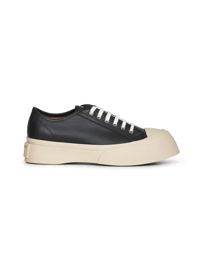 MARNI BLACK PABLO LEATHER SNEAKERS