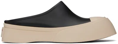 Marni Pablo Leather Flats For Men In Black