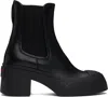 Marni Black Pablo Toe Chelsea Boots In 00n99 Black