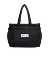 Marni Quilted Black Tote Bag With Dual Handles In Black