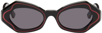 Marni Black Retrosuperfuture Edition Unlahand Sunglasses In Red