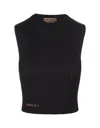 Marni V-neck Knitted Top In Black