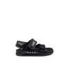 Marni Black Sandals For Kids With Logo In Black
