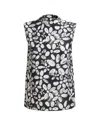 Marni Floral-print Sleeveless Top In Black