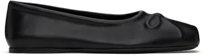 Marni Black Seamless Little Bow Ballerina Flats In 00n99 Black