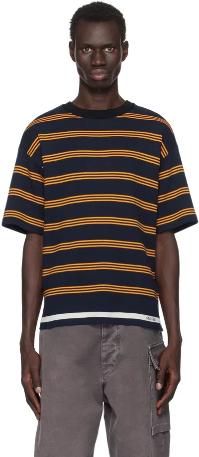 MARNI BLACK SEASIDE STRIPE T-SHIRT