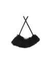 Marni Shearling Leather-tie Collar In Black